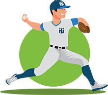 baseball pitcher throwing ball clipart